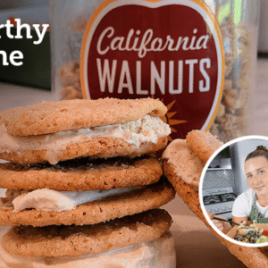 Mini Lemon Butter Walnut Ice Cream Sandwiches