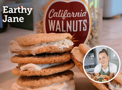 Mini Lemon Butter Walnut Ice Cream Sandwiches