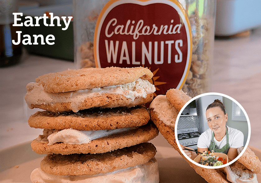 Mini Lemon Butter Walnut Ice Cream Sandwiches