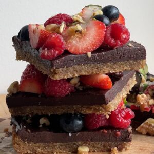 Walnut-Crusted Dark Chocolate Bars