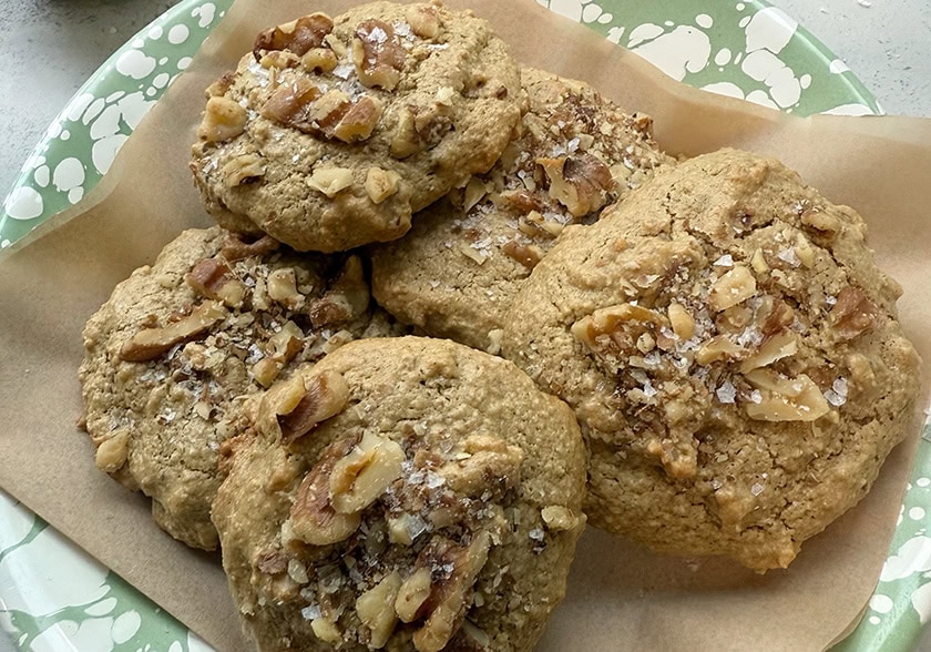 Walnut Tahini Breakfast Cookies