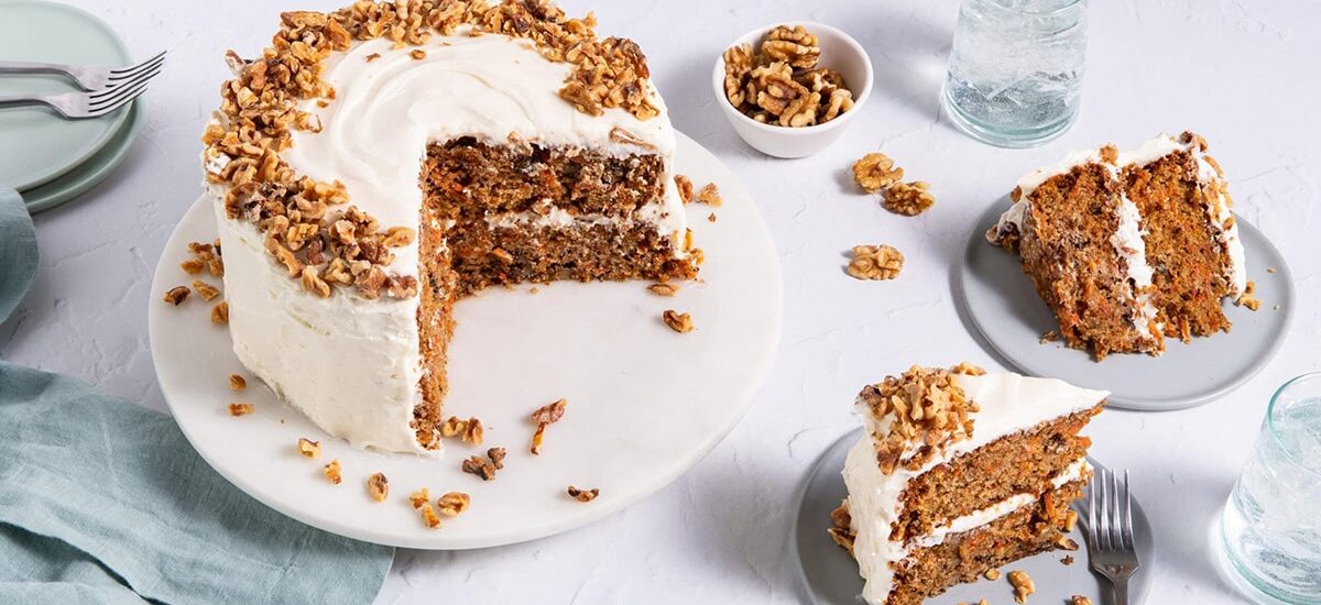 Classic Walnut Carrot Cake with Cream Cheese Frosting