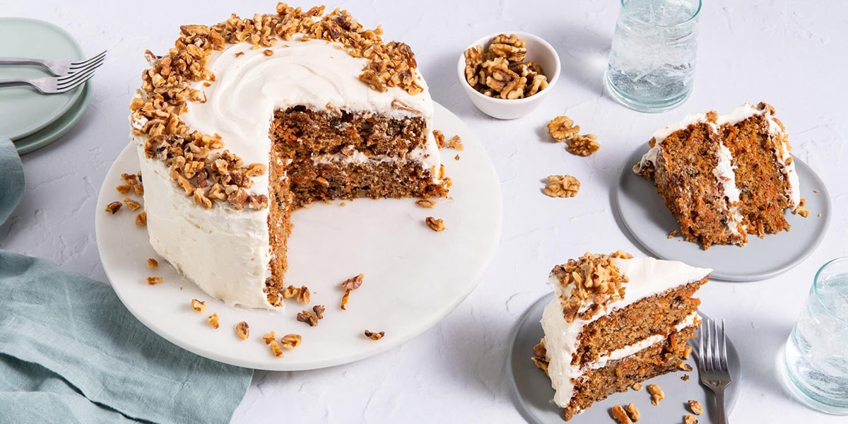Classic Walnut Carrot Cake with Cream Cheese Frosting