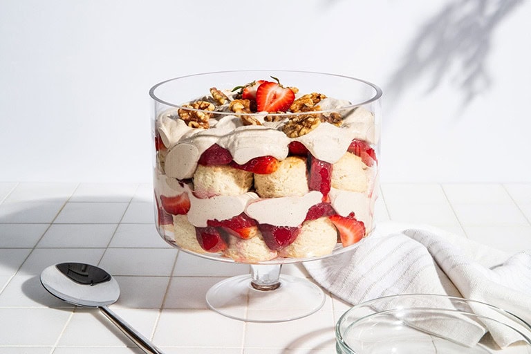 Walnut Strawberry Shortcake Trifle - California Walnuts