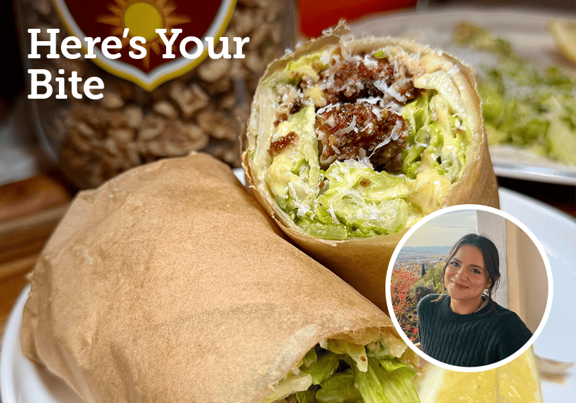 Heres Your Bite Chicken Caesar Wraps
