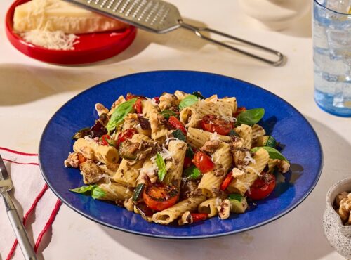 Walnut Meat Ratatouille Pasta