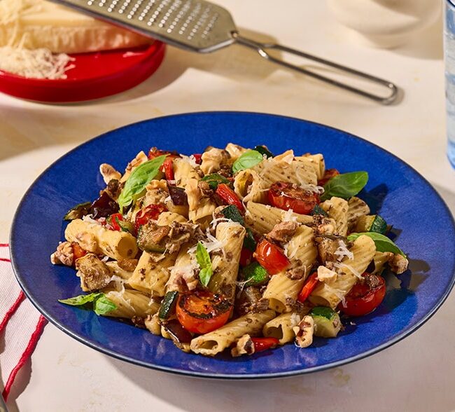 Walnut Meat Ratatouille Pasta