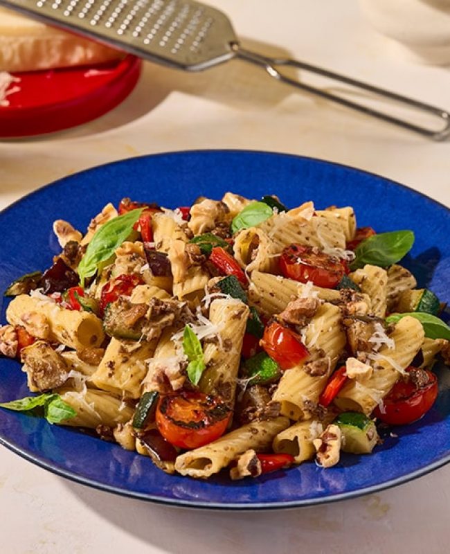 Walnut Meat Ratatouille Pasta