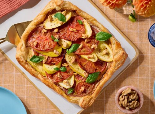Walnut Ricotta Tart with Roasted Veggies