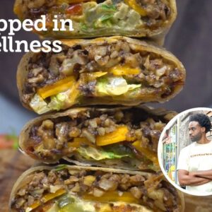 Tapped In Wellness Walnut Cheeseburger Burritos
