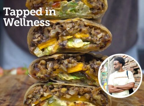 Tapped In Wellness Walnut Cheeseburger Burritos