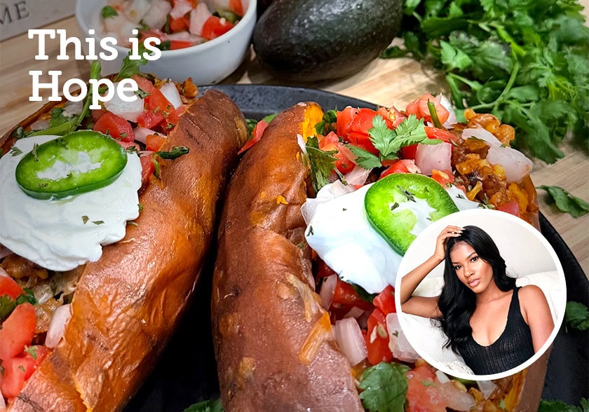 This is Hope | Walnut Taco Meat Loaded Sweet Potato