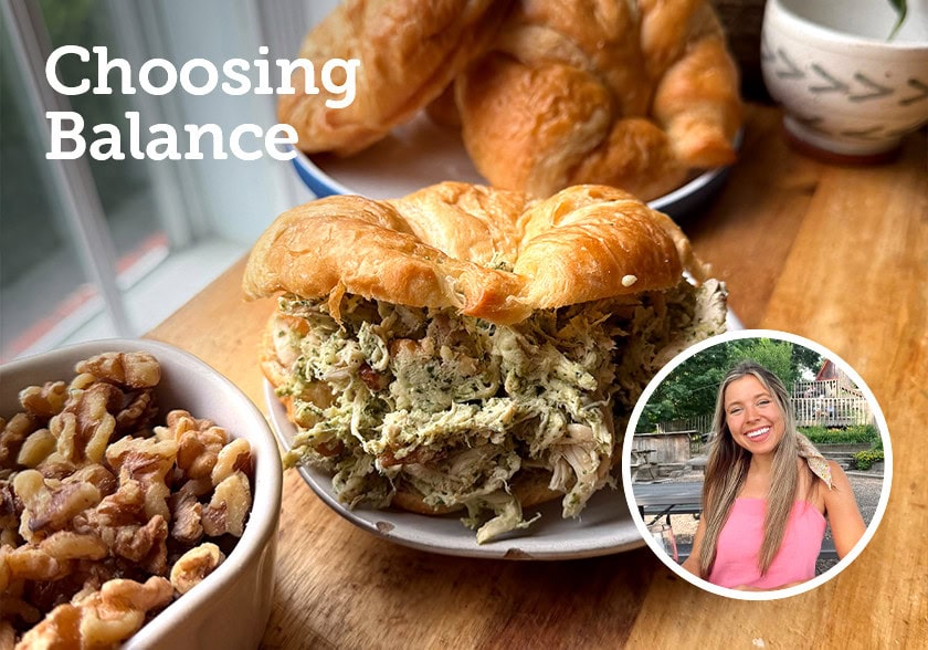 Walnut Pesto Chicken Salad