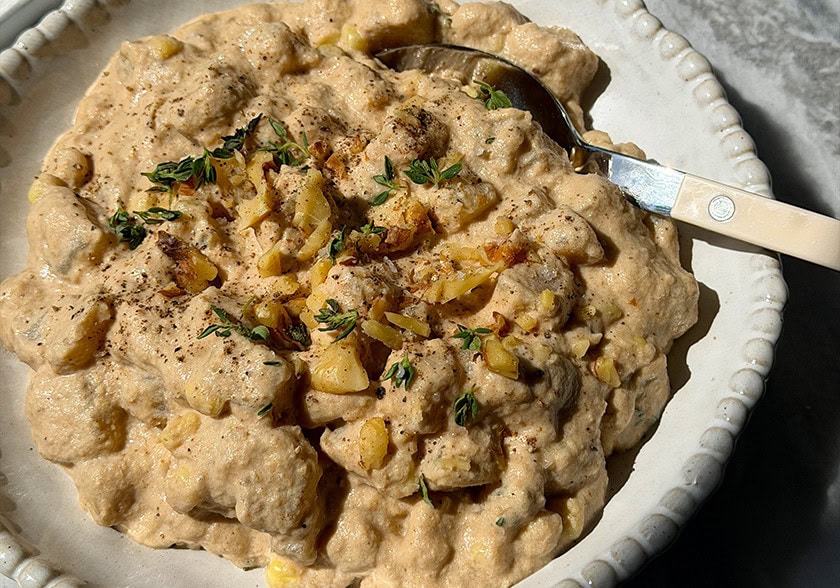 Creamy Walnut Corn Chowder