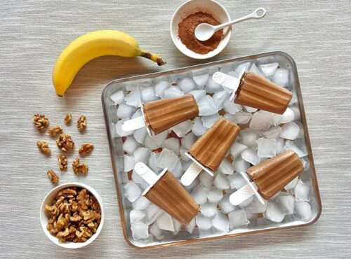 Banana Walnut Fudgesicles