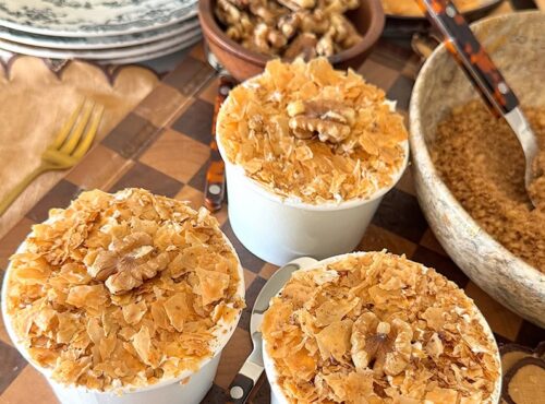 Walnut Baklava Dot Cake