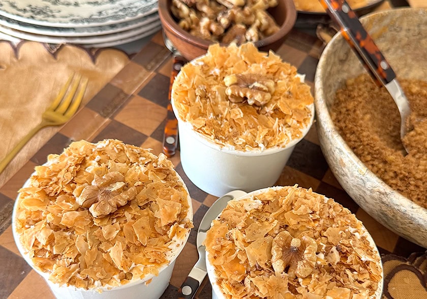 Walnut Baklava Dot Cake