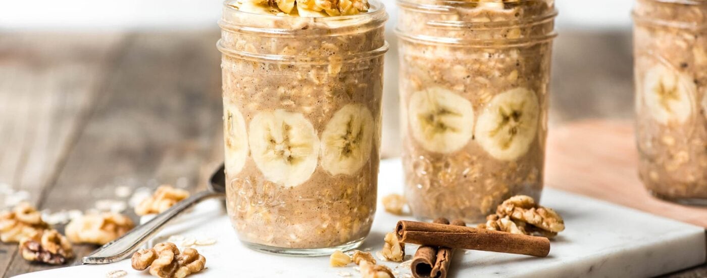 Banana Walnut Bread Overnight Oats