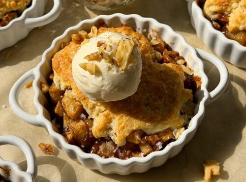 Maple Apple Walnut Cobbler