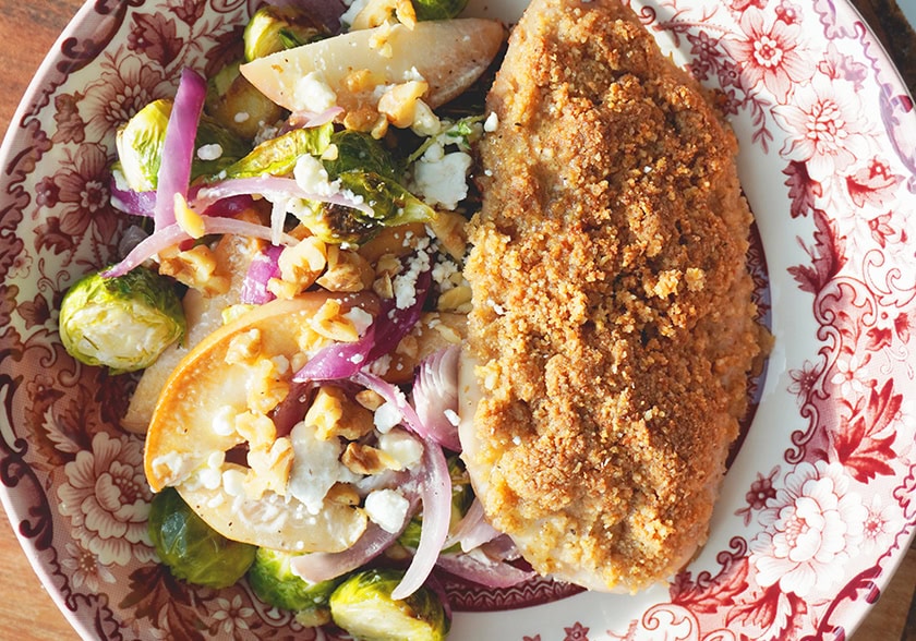 Walnut-Crusted Chicken Sheet Pan Dinner