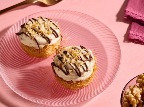 Chocolate Walnut Kataifi Mini Cheesecakes