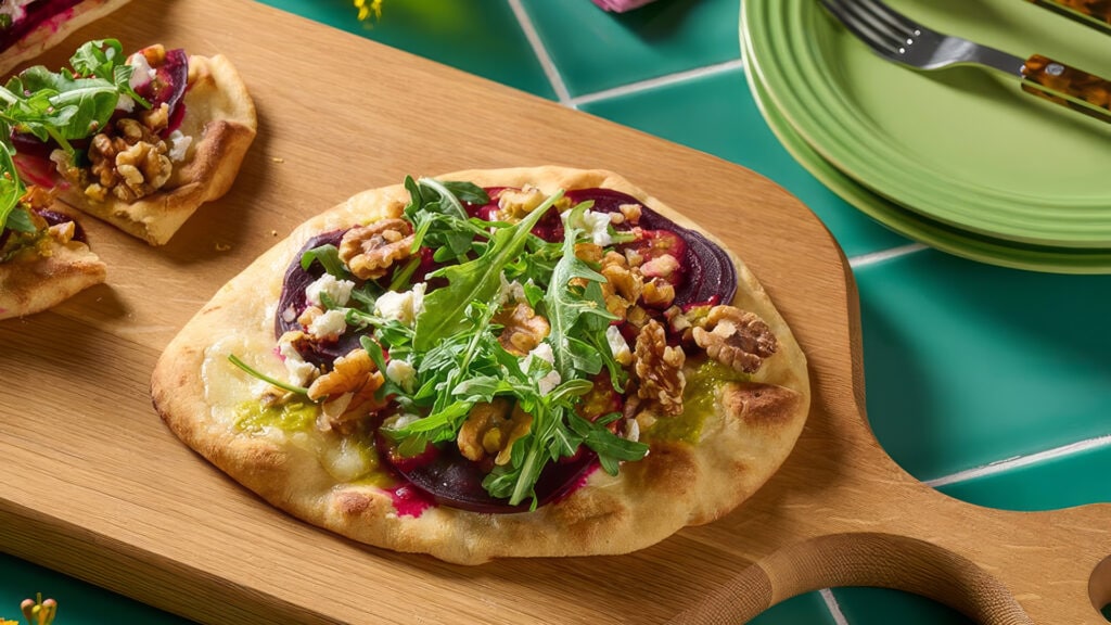 California Walnut and Beet Flatbread