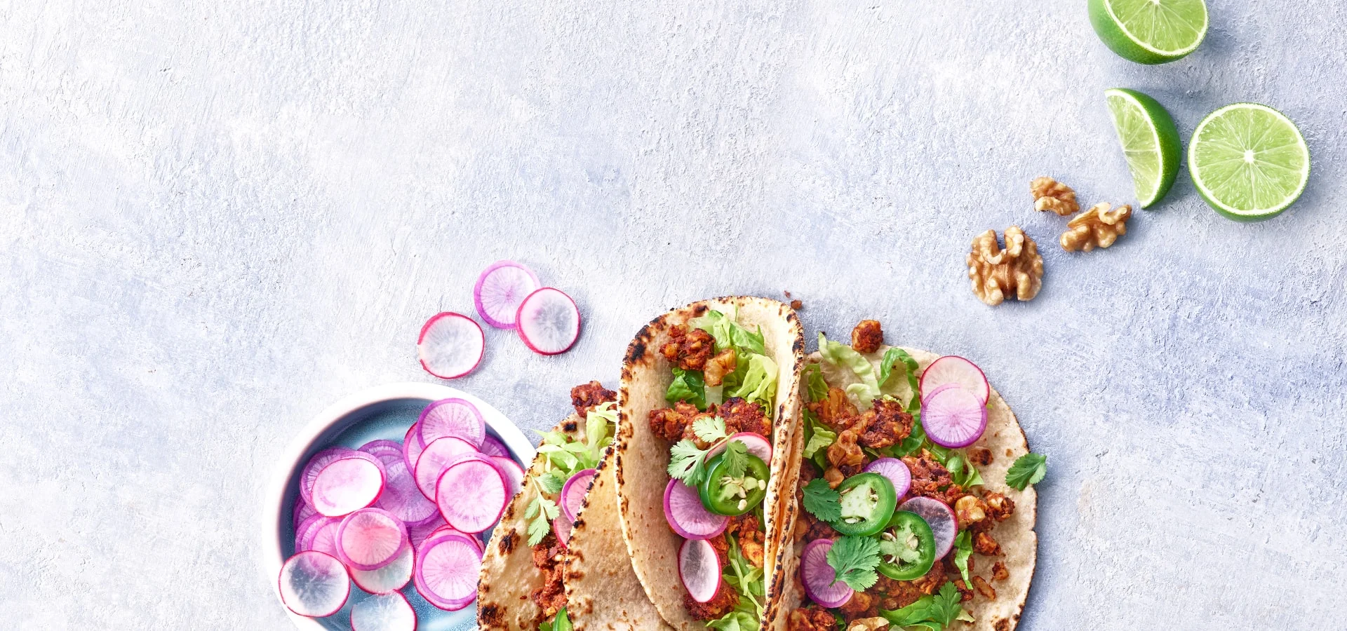 Walnut Meat Tacos Slider